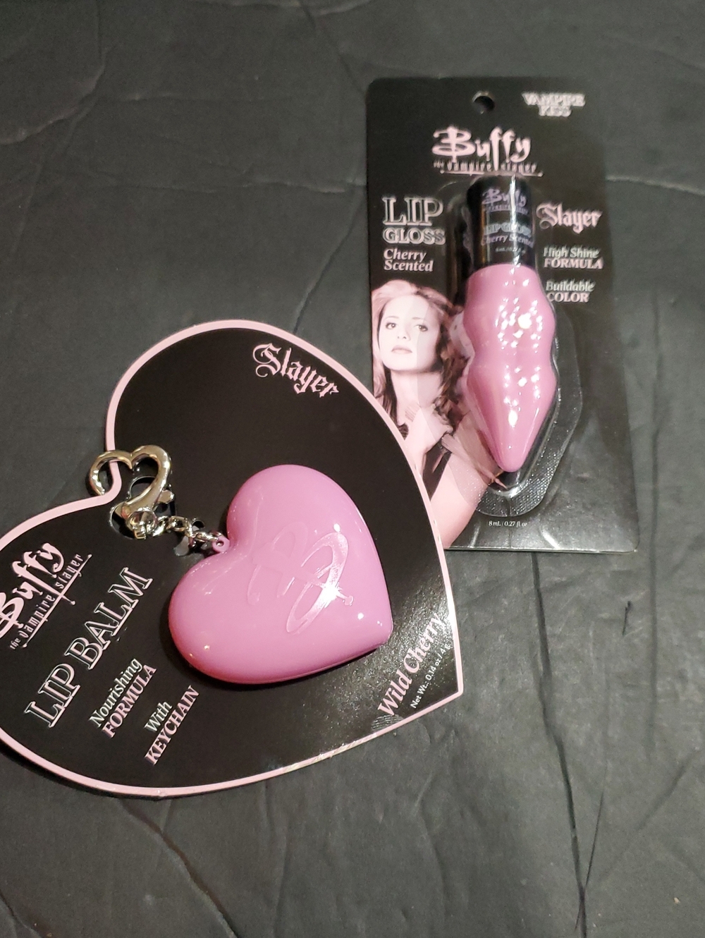 Buffy the Vampire slayer 2pack wild cherry lip balm and lip gloss set brand new